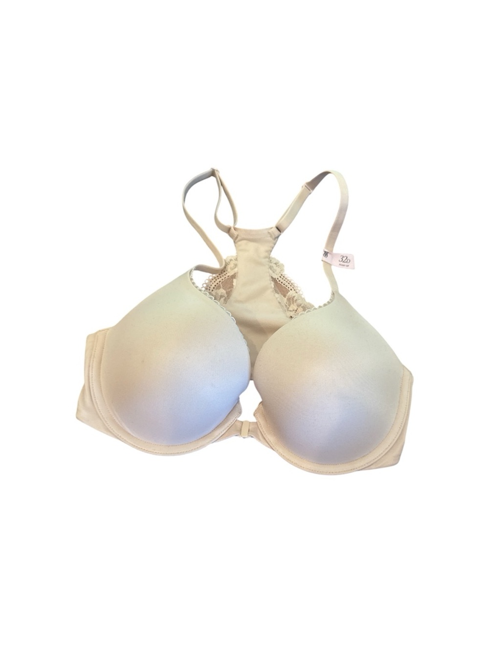 Victoria's Secret Pefect Shape Nude Front-Closure Racerback Bra 32D